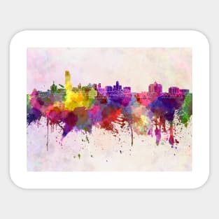 Albany skyline in watercolor background Sticker